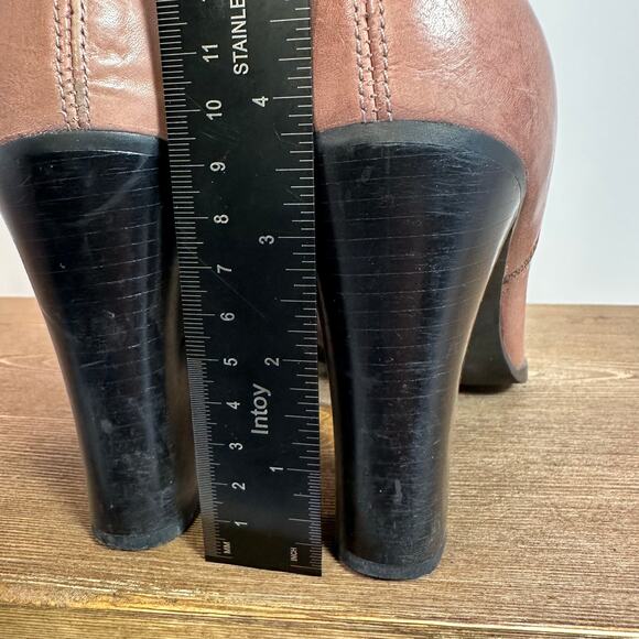 Dollhouse Knee High Leather Boots Women SZ 9 Chunky 4" Heel Western Coquette Y2K - Picture 11 of 13